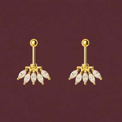 92.5 Silver Five Leaf Bugadi Pair| Without Center Stone | Elegant Design | Jewellery - Pair