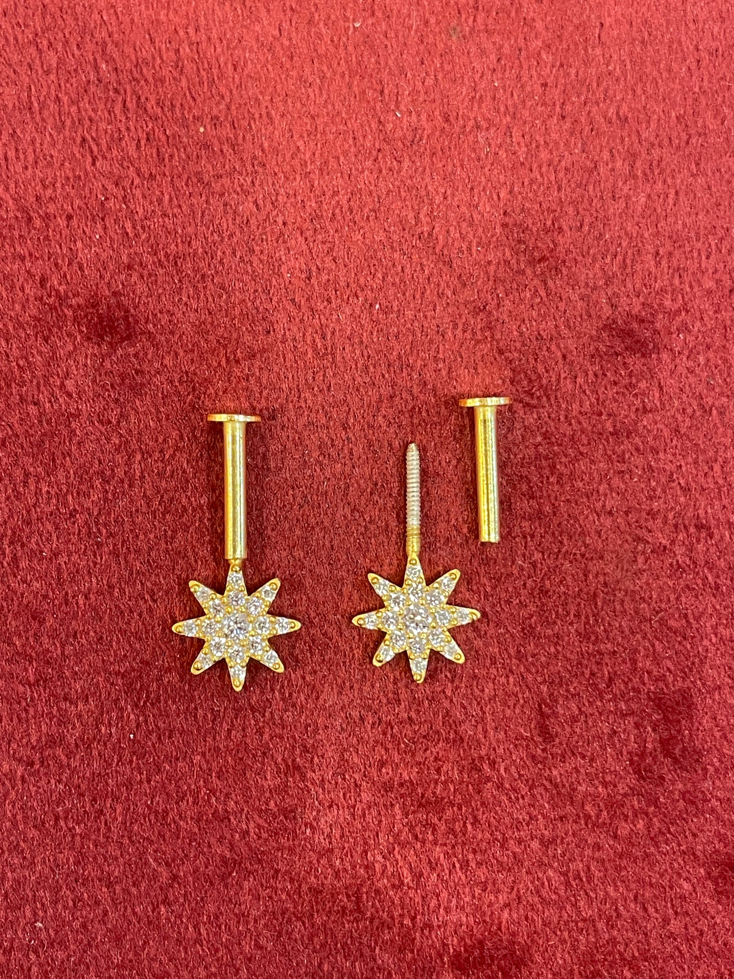 92.5 Silver Star Shaped Bugadi | Trendy Elegant Design | Jewellery