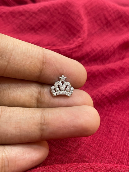 92.5 Silver Crown Earrings for Women | Stylish Royal Design | Elegant Trend Jewellery
