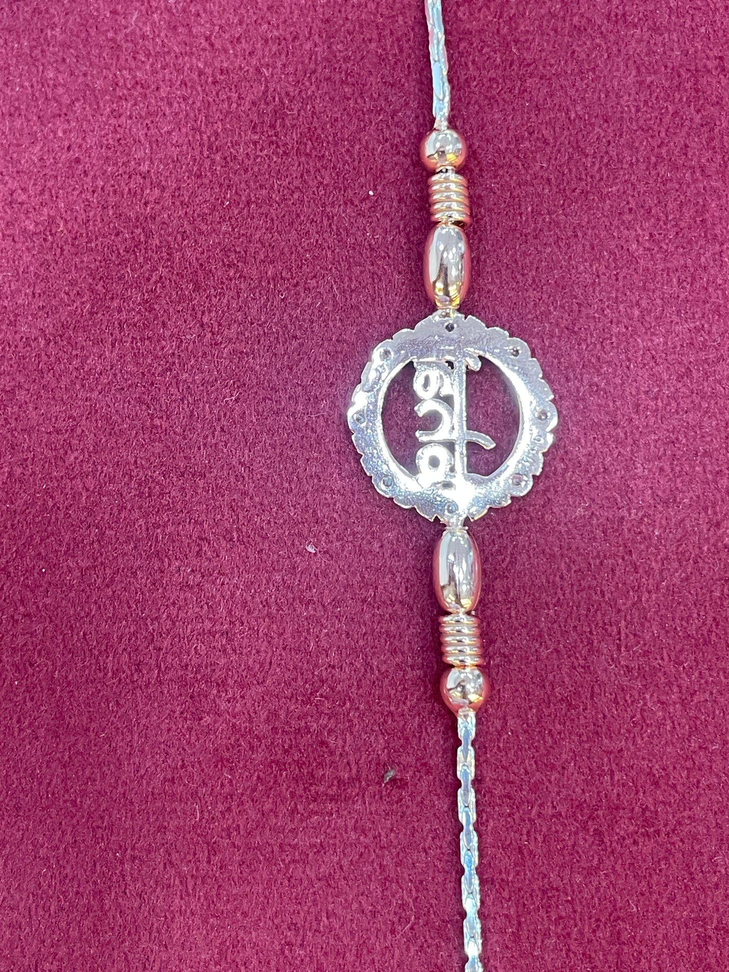 925 Silver Rosegold Rakhi
