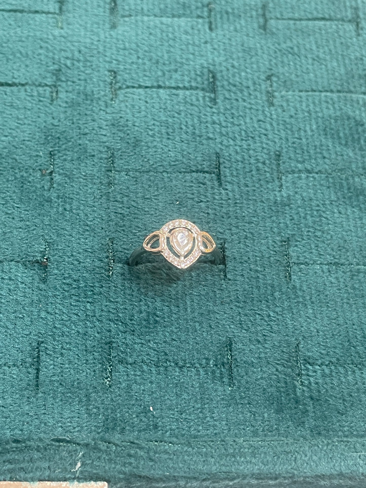 92.5 Silver White Stone Ring for Women Size 10 | Stylish Shine Design | Elegant Fashion Jewellery