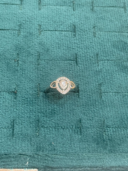 92.5 Silver White Stone Ring for Women Size 10 | Stylish Shine Design | Elegant Fashion Jewellery