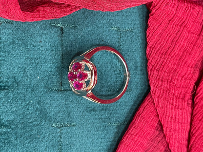 92.5 Silver Pink Stone Classy Ring for Women Size 17 | Elegant Premium Design | Stylish Jewellery