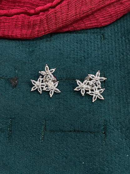 92.5 Silver Star Earrings | Stylish Trendy Design | Elegant Jewellery
