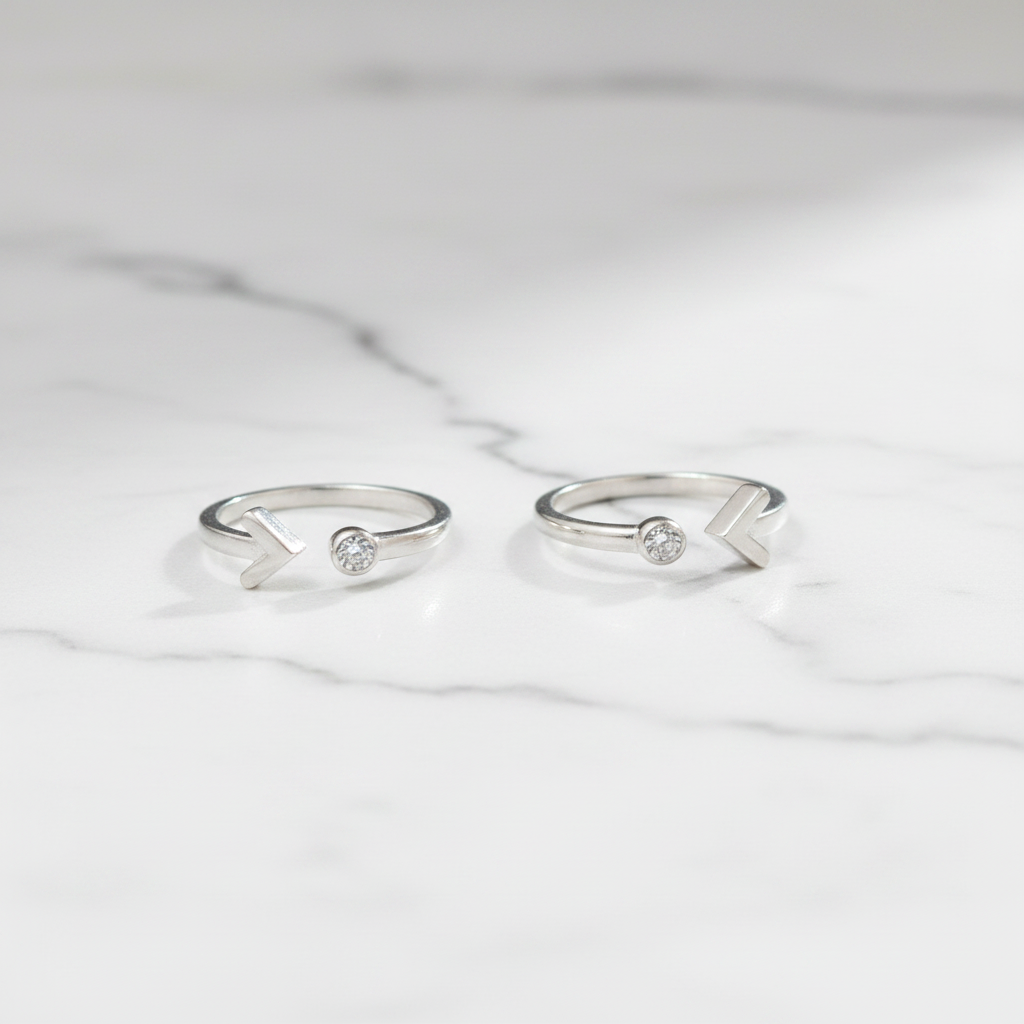 92.5 Silver Arrow Toe Rings | Premium Stylish Design | Jewellery
