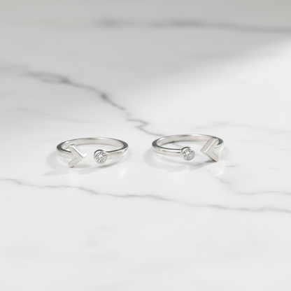 92.5 Silver Arrow Toe Rings | Premium Stylish Design | Jewellery