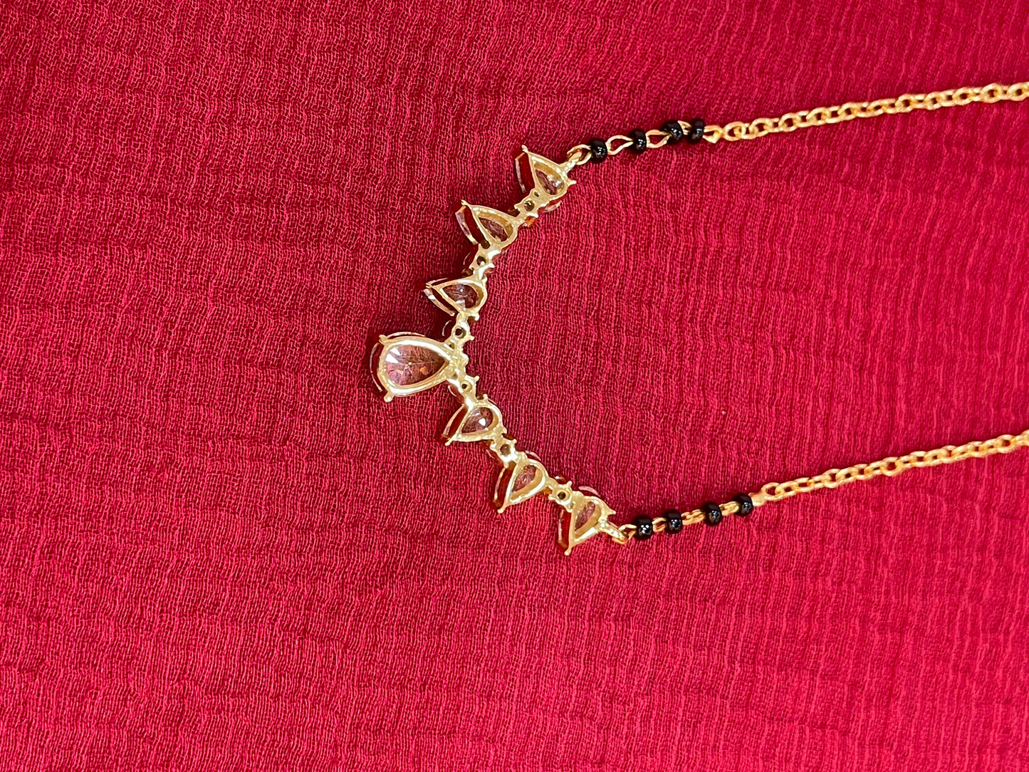 925 Silver Gold Plated Royal Black Bead Chain