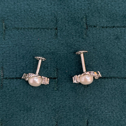 92.5 Silver Stylish Stud Earrings for Women | Elegant Minimal Design | Modern Jewellery pair