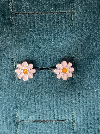 925 Silver Daisy Hoops