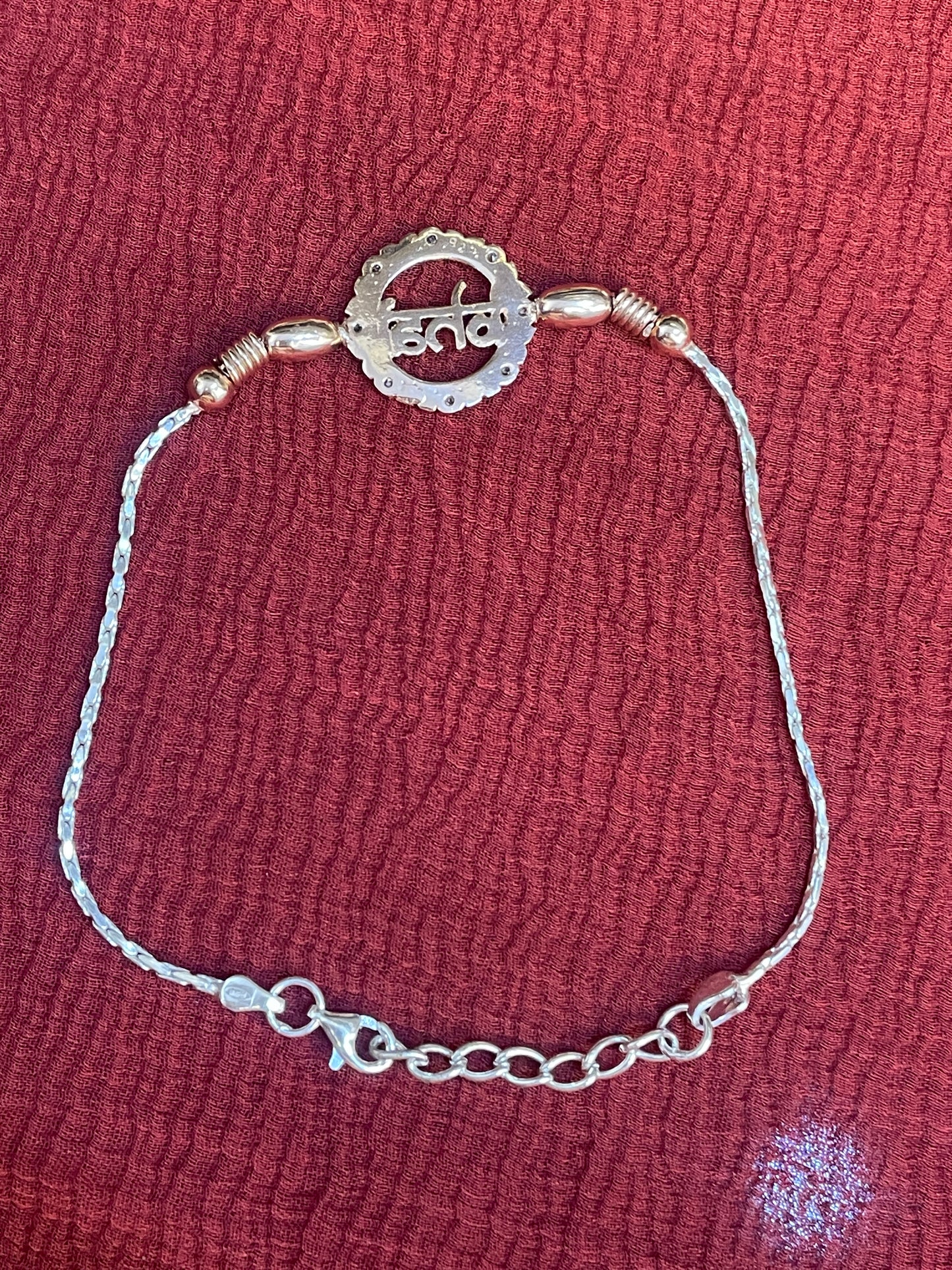 925 Silver Rosegold Rakhi