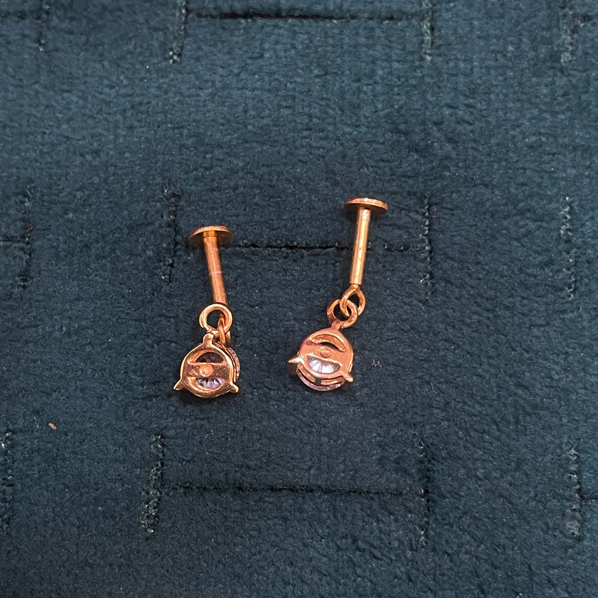 92.5 Silver Gold Plated Dangler Bugadi Pair