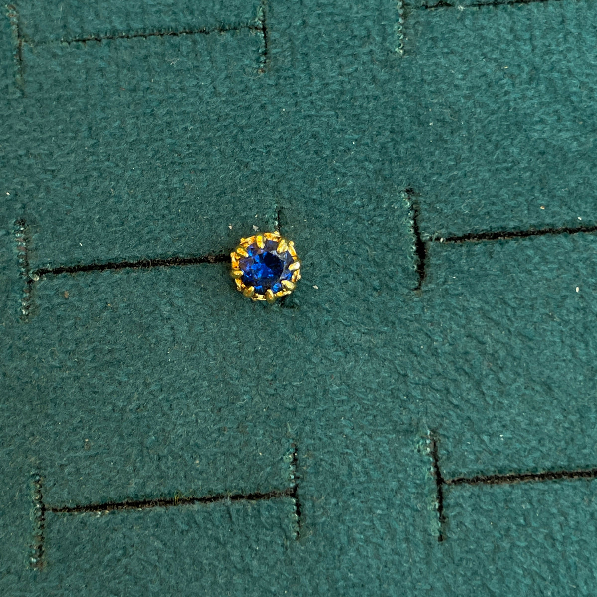 92.5 Silver Gold Plated Vel Reversible Stud Single Piece