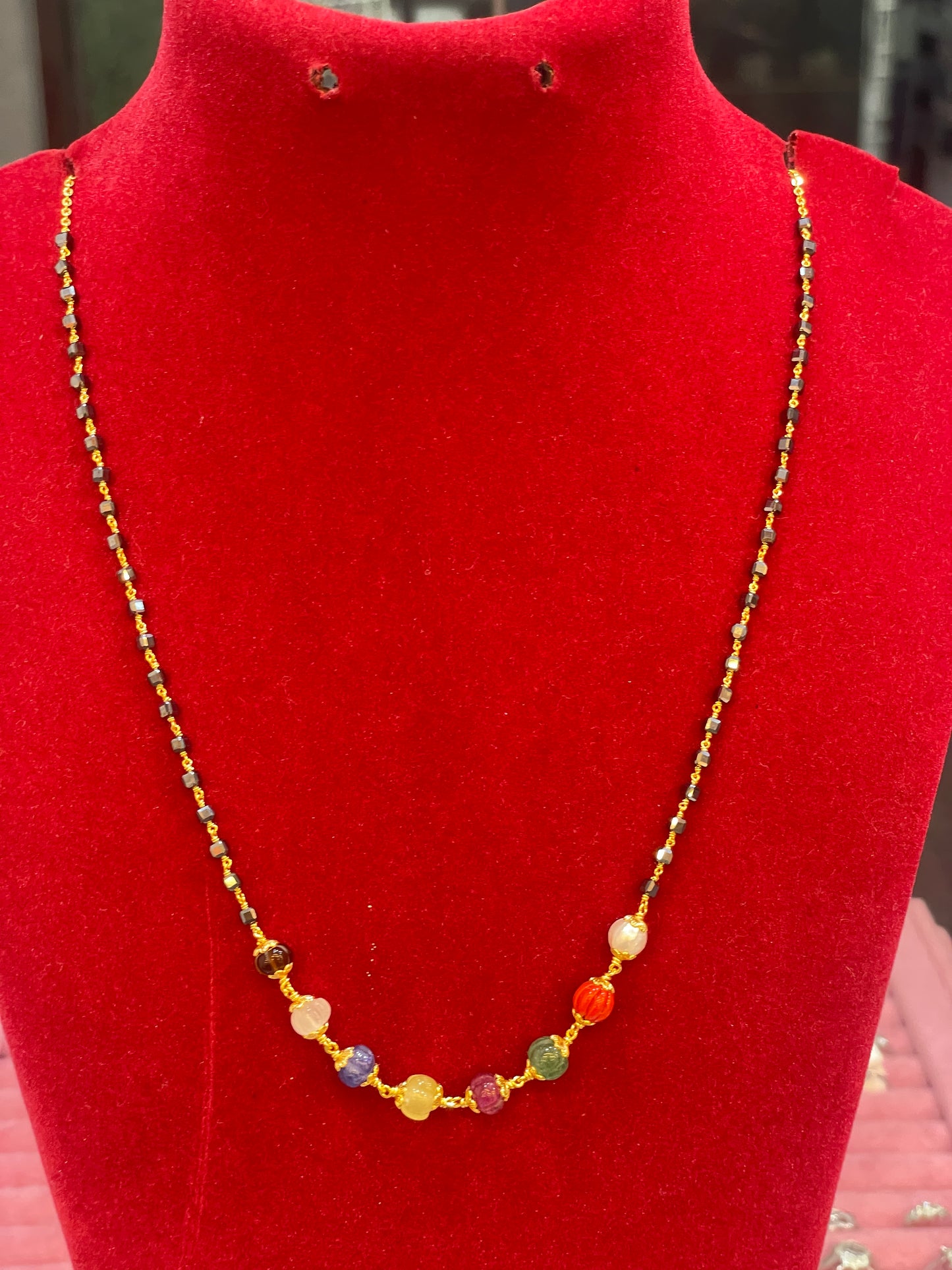 Black bead chains 18 inch