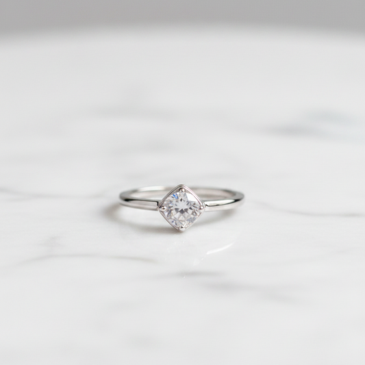 92.5 Silver White Stone Ring for Women Size 11 | Stylish Brilliant Design | Elegant Fashion Jewellery