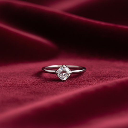 92.5 Silver White Stone Ring for Women Size 11 | Stylish Brilliant Design | Elegant Fashion Jewellery