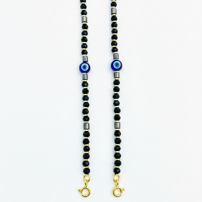 92.5 silver gold plated evil eye kids anklets