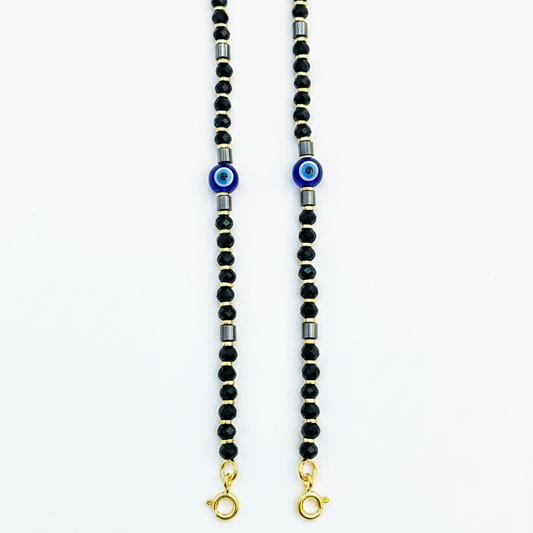 92.5 silver gold plated evil eye kids anklets