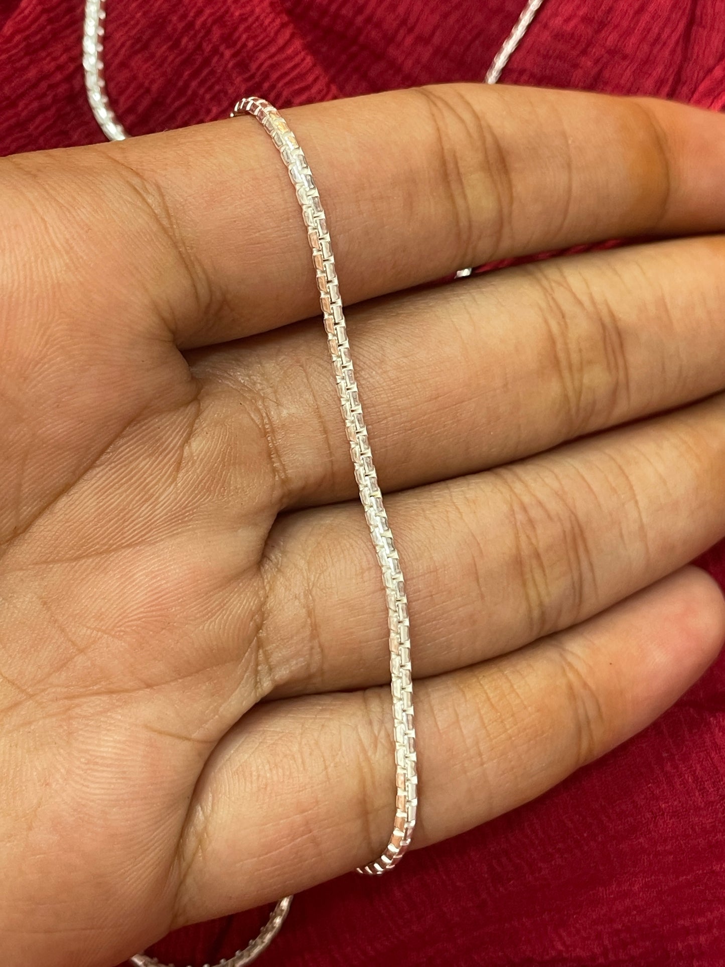 92.5 Silver Men’s Chain 18 Inches | Stylish Sleek Link Design | Elegant Fashion Jewellery