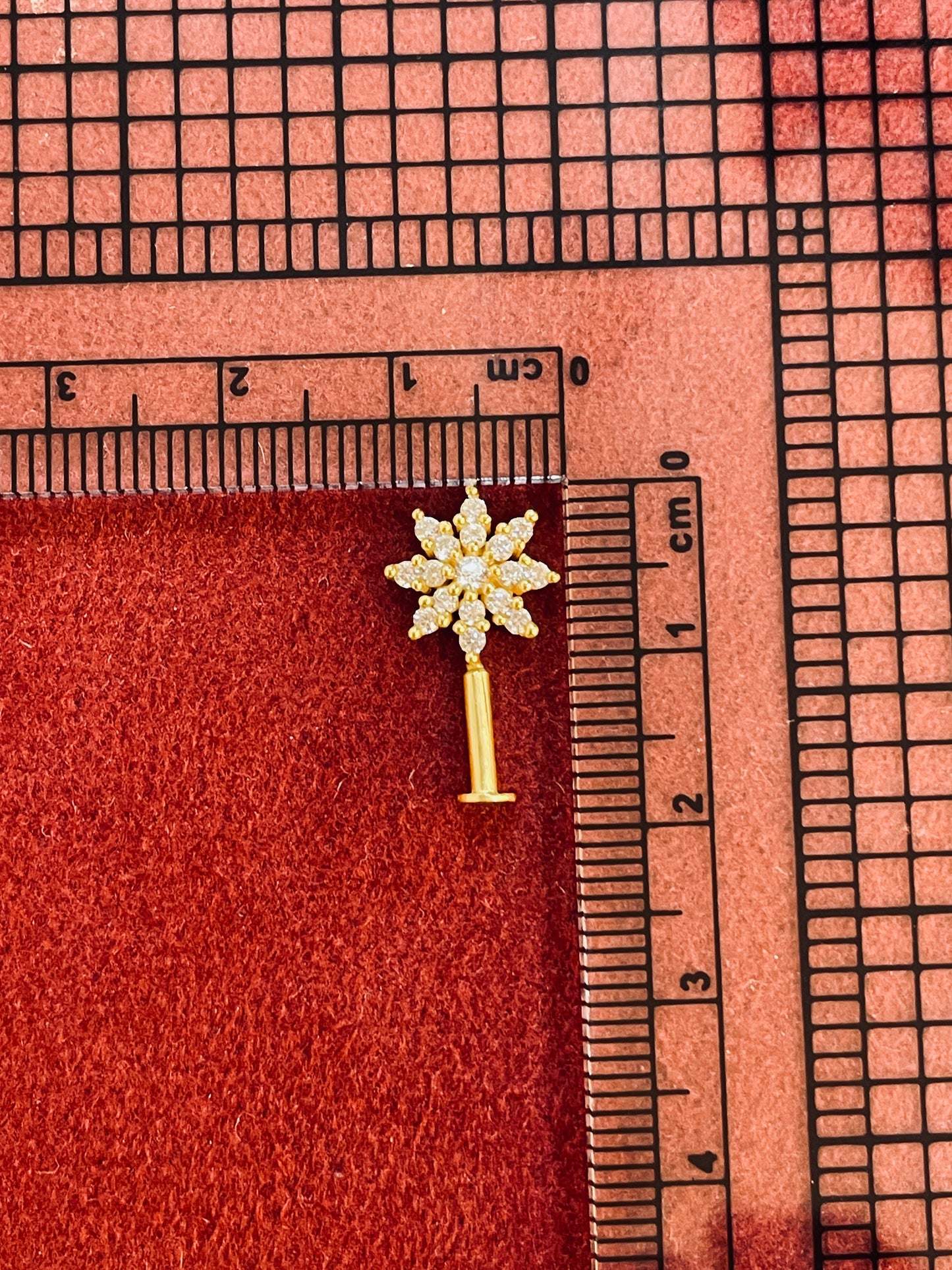 925 Silver Gold Plated 8 Petal Bugadi Pair
