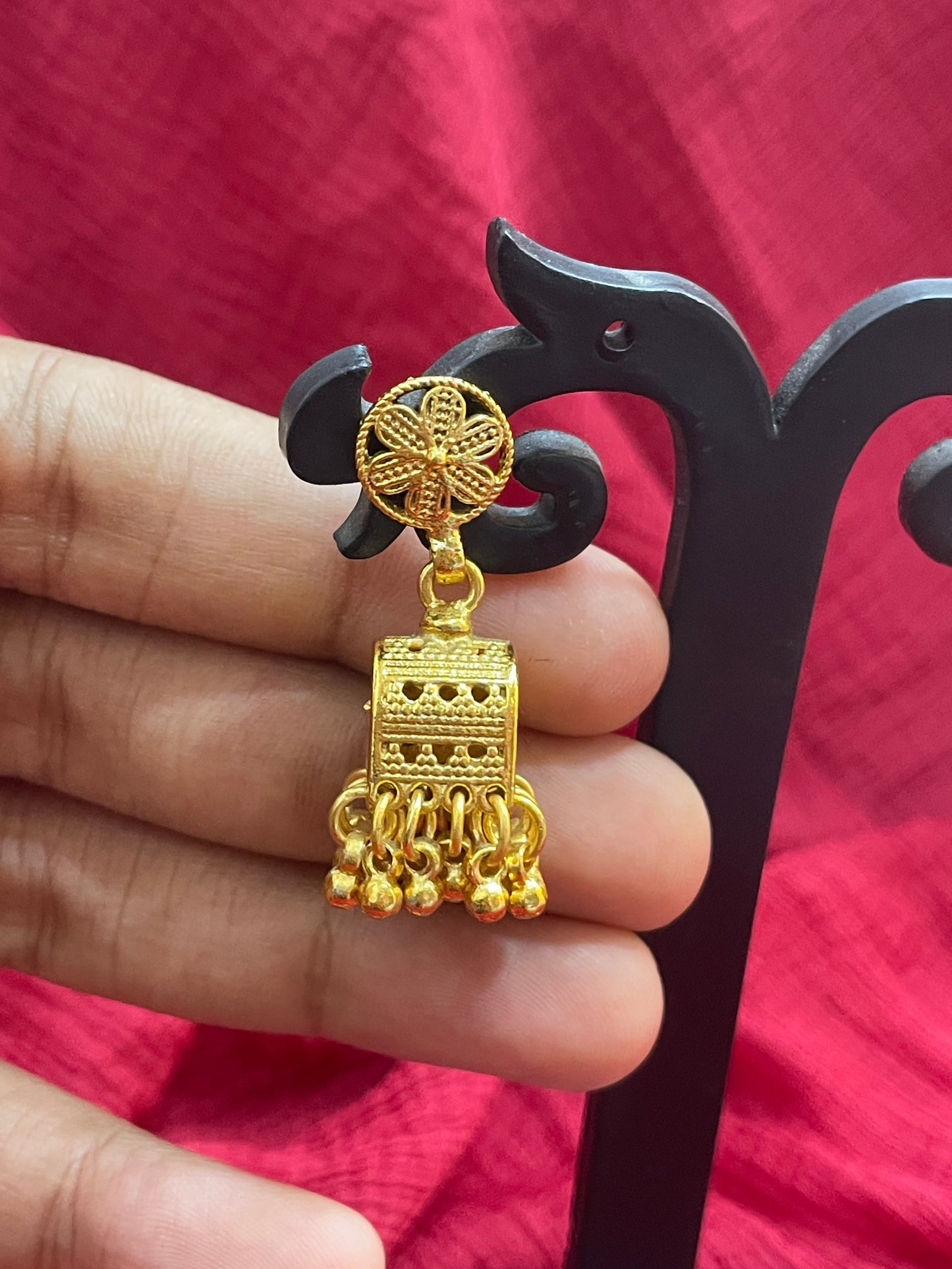 92.5 Silver Gold Plated Jhumka Earrings for Women | Traditional Elegant Design | Festive Jewellery
