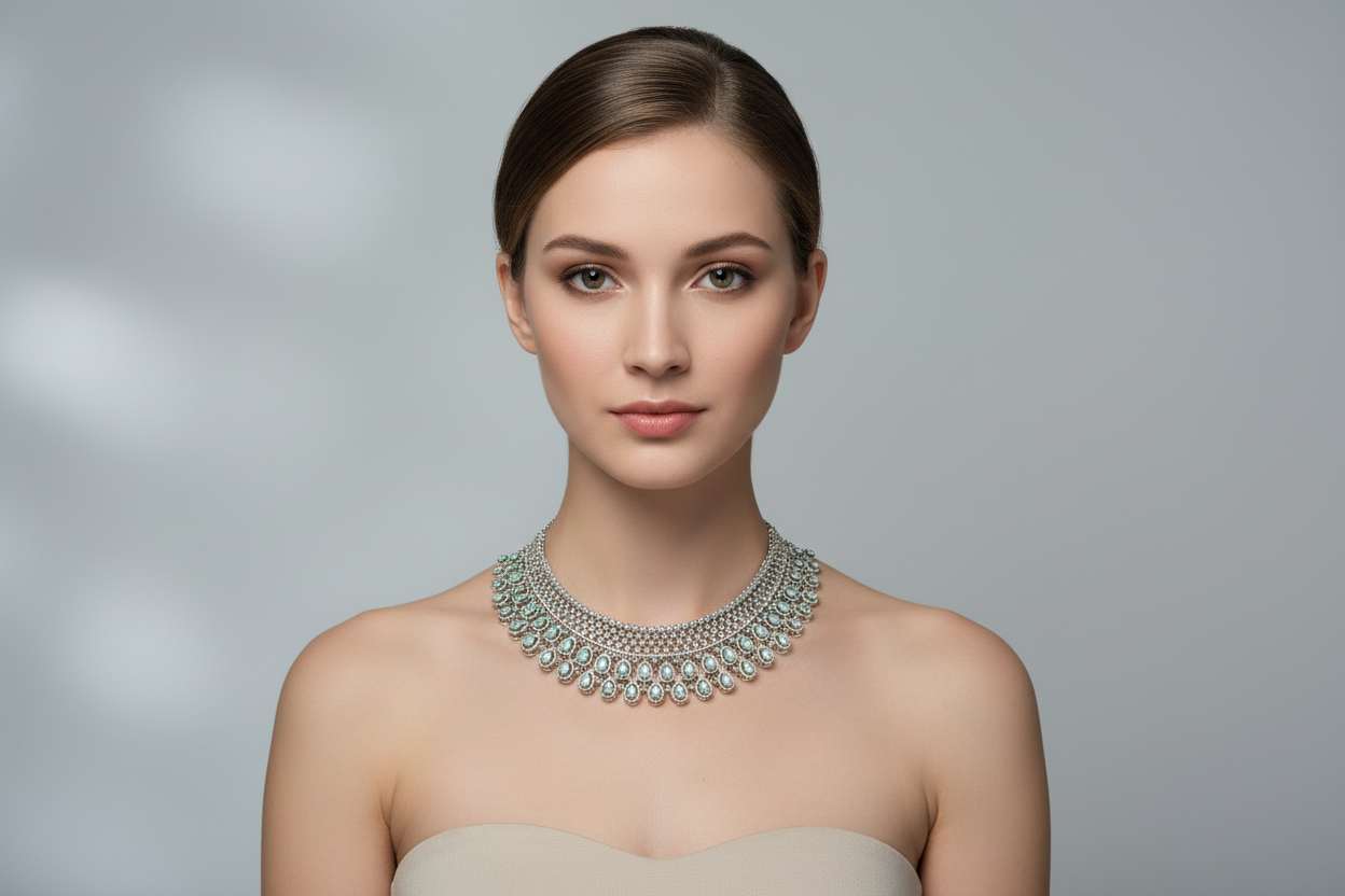 92.5 Silver Stylish Trendy Classy Necklace for Women 17.5 Inches | Elegant Modern Design | Premium Jewellery