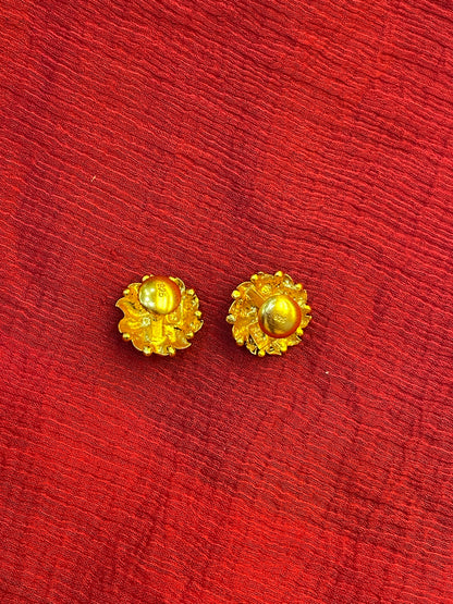 92.5 Silver Gold Plated Temple Earrings for Women | Traditional South Indian Jewellery | Festive Wear