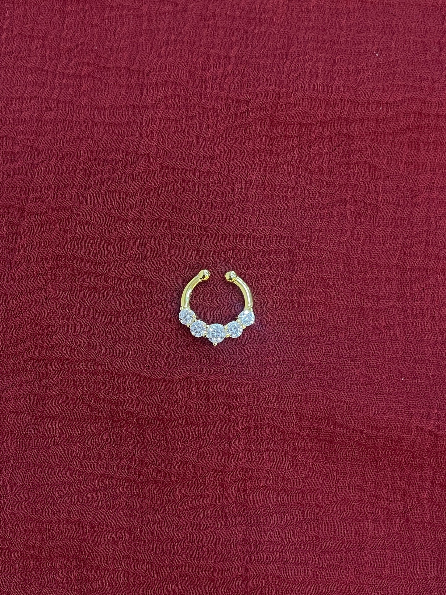 92.5 Silver Gold Plated Subtle Septum