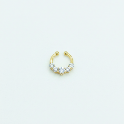 92.5 Silver Gold Plated Subtle Septum