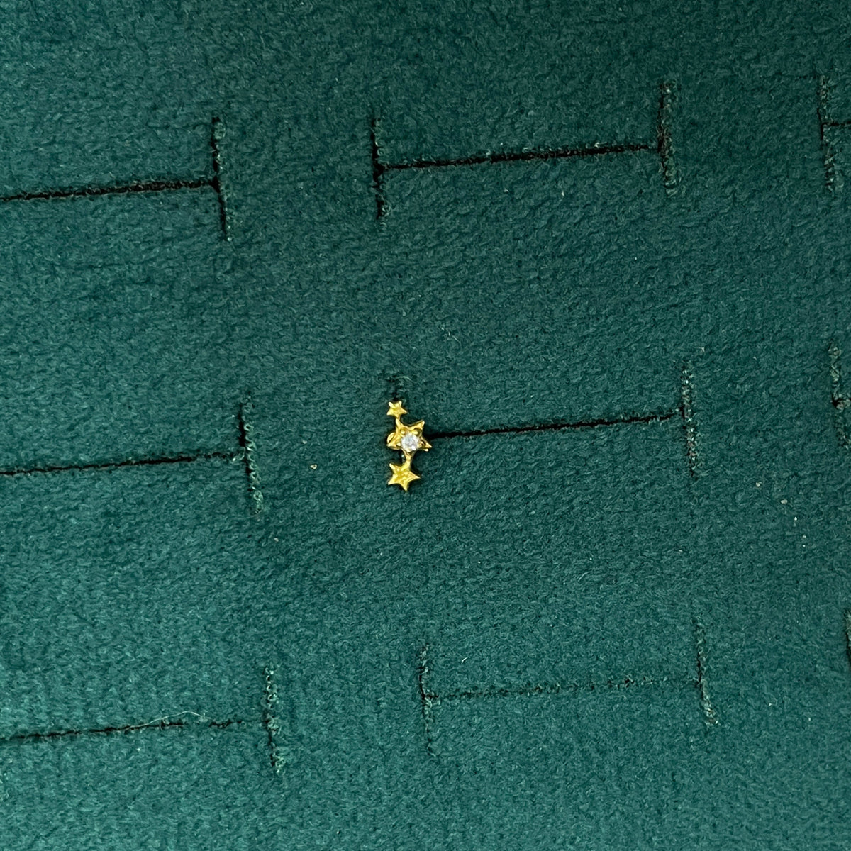 92.5 Silver Gold Plated Star Constellation Studs pair