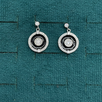 92.5 Silver Stylish Hanging Earrings for Women | Elegant Dangle Design | Modern Jewellery pair