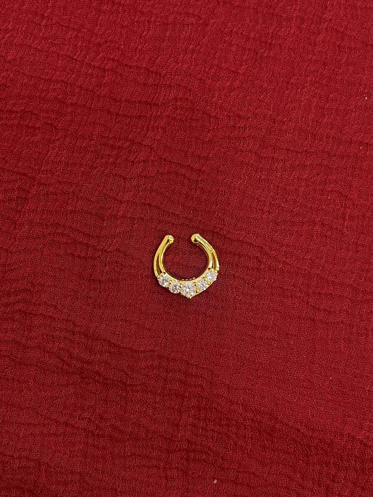 92.5 Silver Gold Plated Elegant Septum