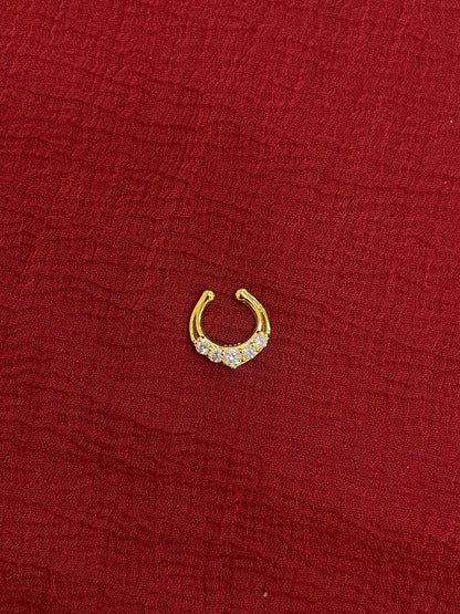 92.5 Silver Gold Plated Elegant Septum
