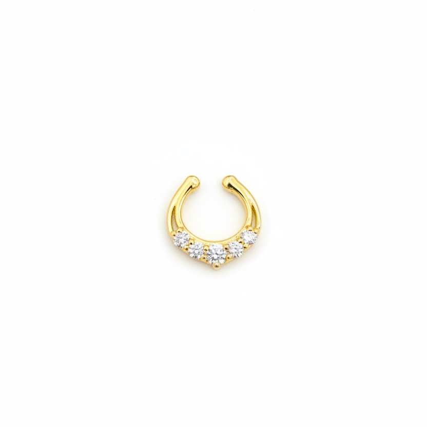 92.5 Silver Gold Plated Elegant Septum