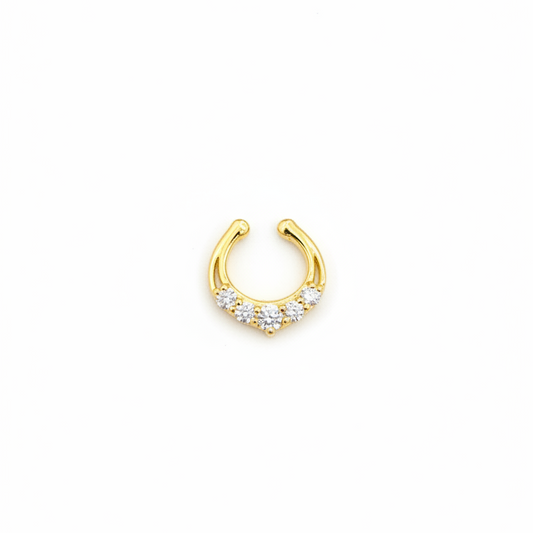 92.5 Silver Gold Plated Elegant Septum