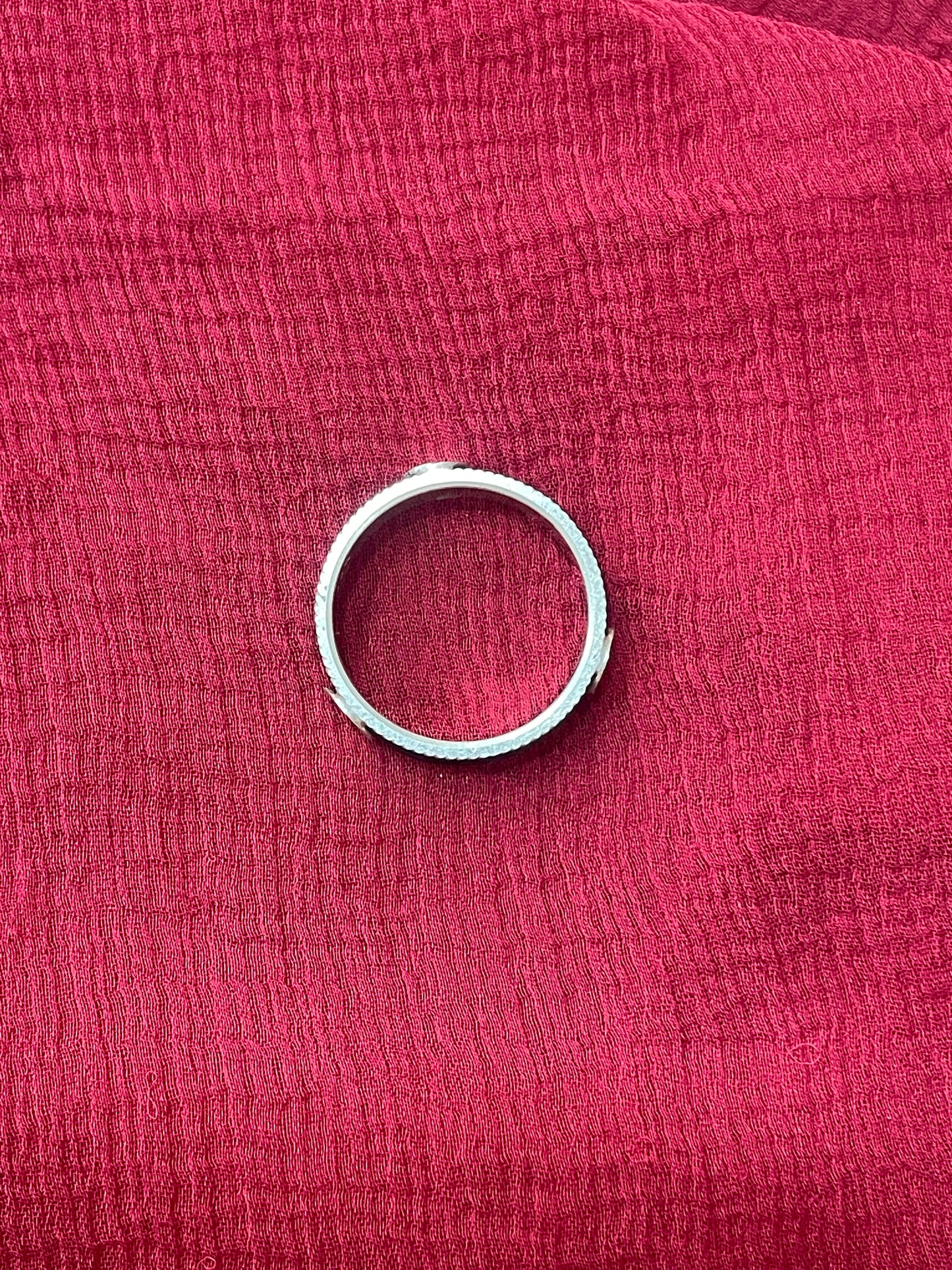 92.5 Silver Black Thread Ring for Men | Round Fiber Design | Stylish Daily Wear Jewellery