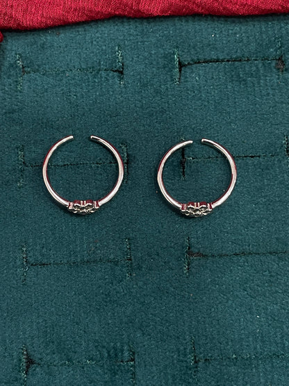 925 Silver Flower Toerings