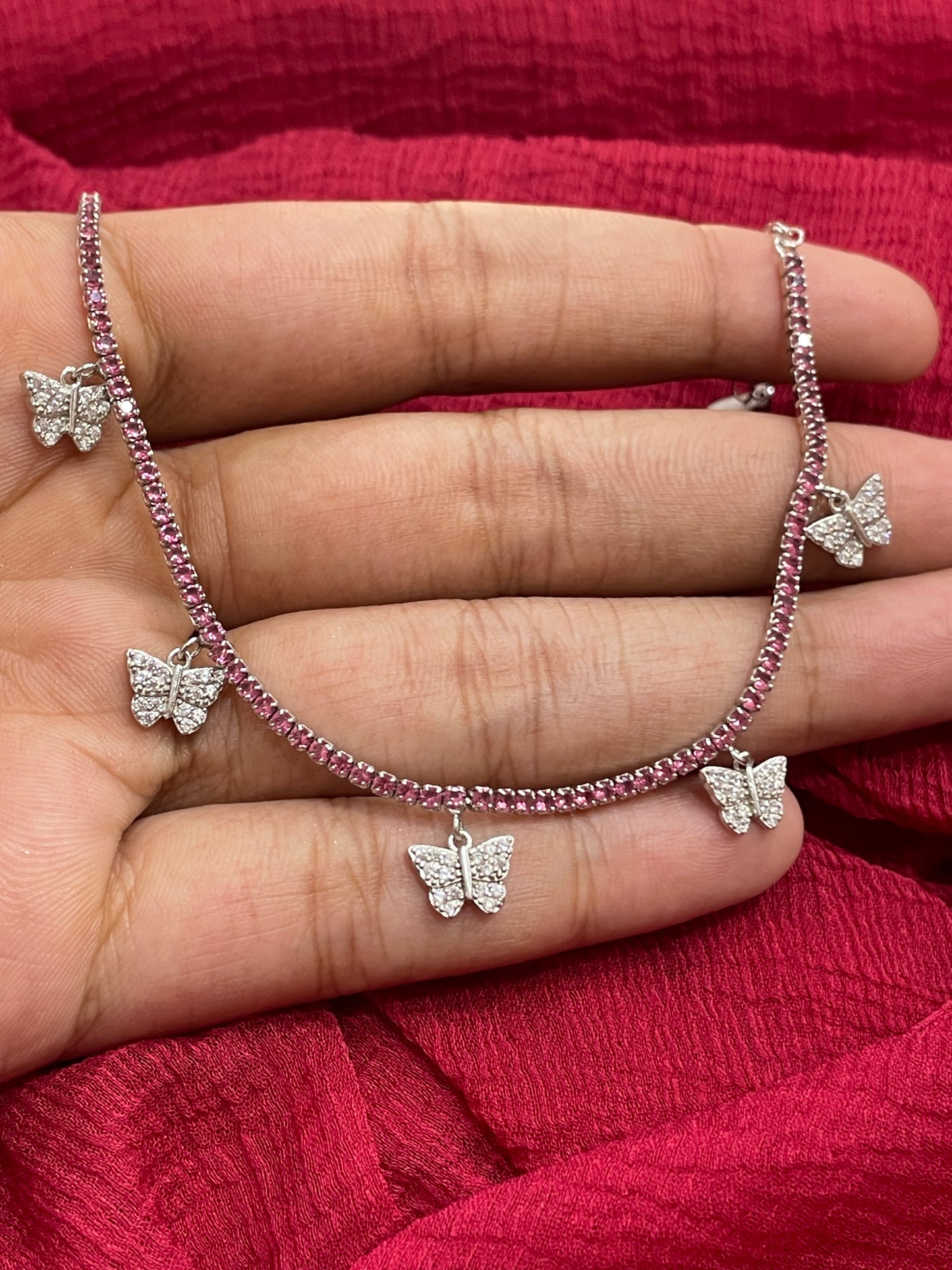92.5 Silver Trendy Butterfly Bracelet for Women 8 Inches | Cute Elegant Design | Stylish Jewellery