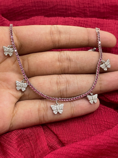 92.5 Silver Trendy Butterfly Bracelet for Women 8 Inches | Cute Elegant Design | Stylish Jewellery