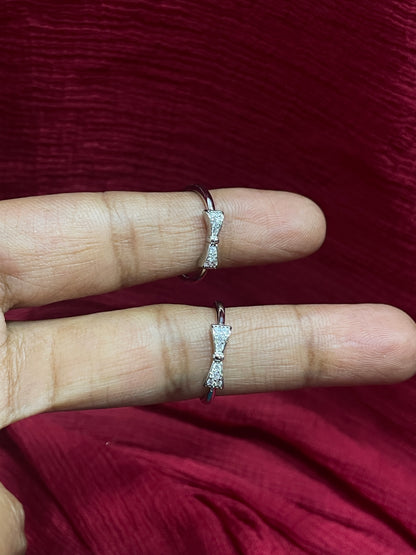 925 Silver Bow Toe rings