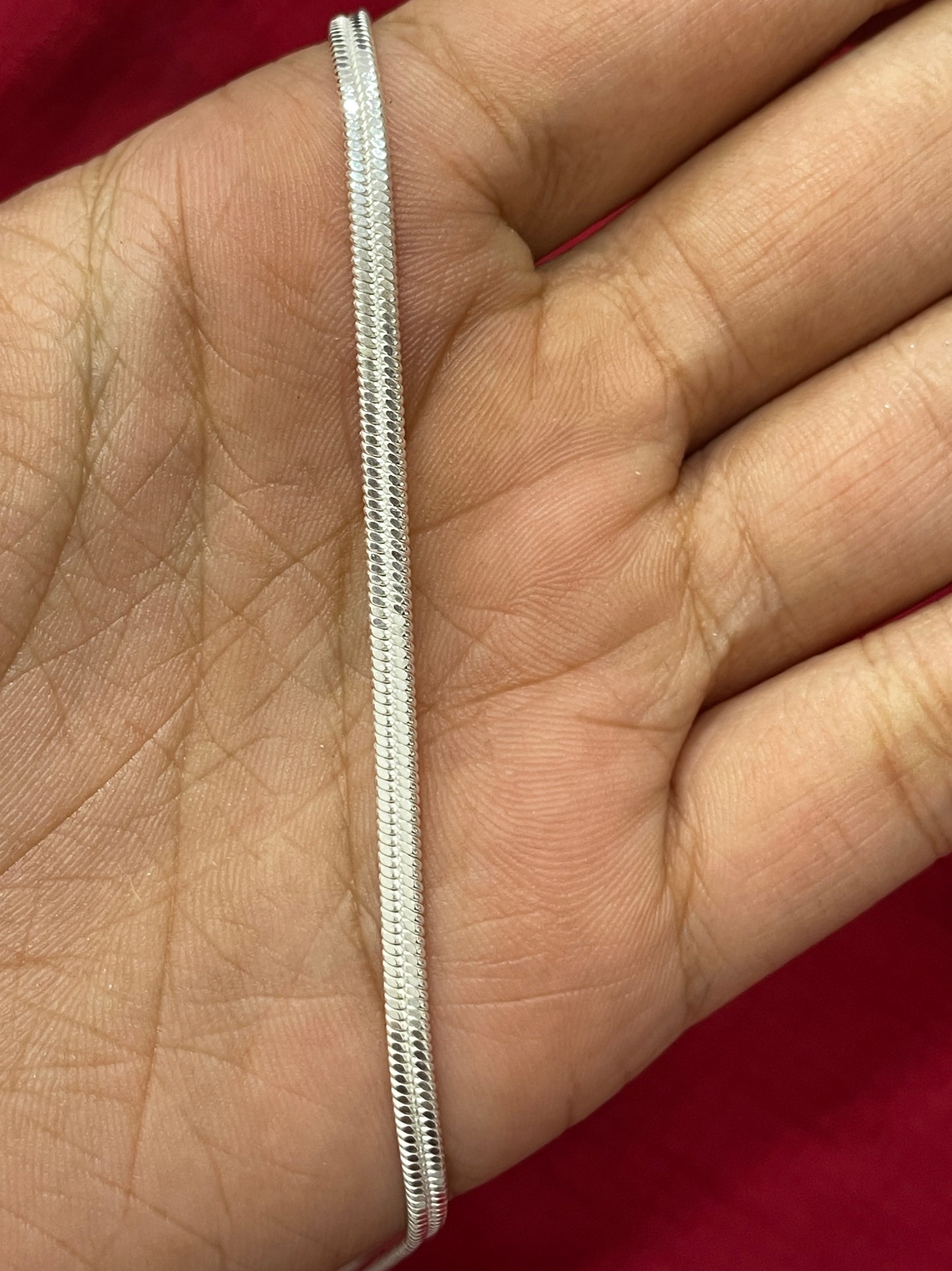 92.5 silver stylish Cuban chain 18 inches