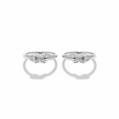 92.5 Silver Fish Toe Rings | Stylish Symbolic Design | Jewellery
