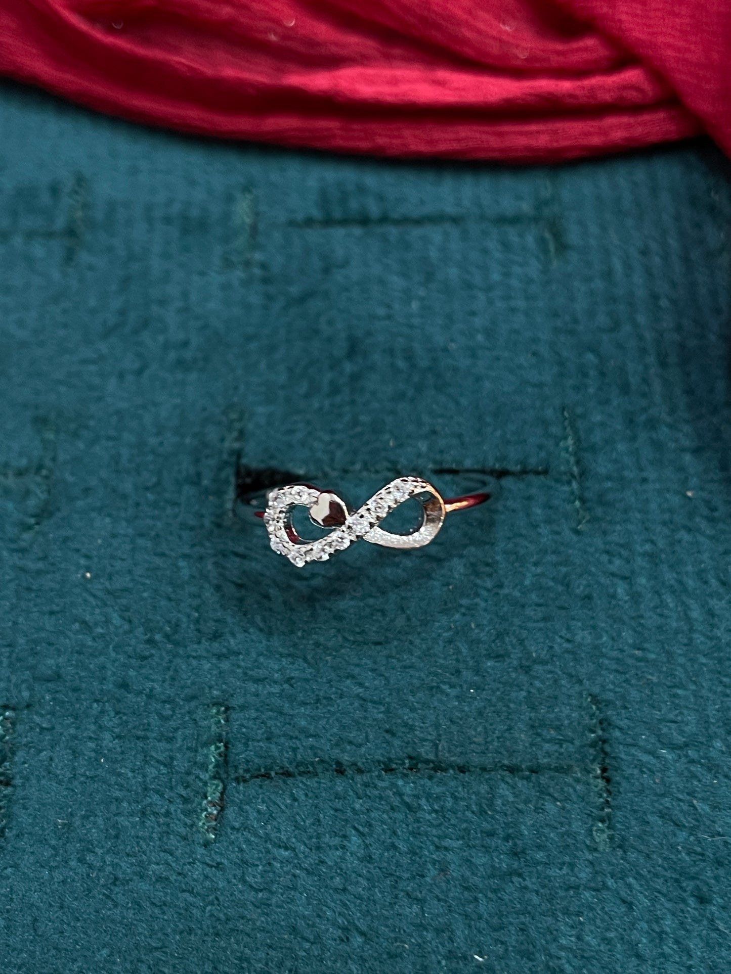 925 Silver Infinity Heart Ring