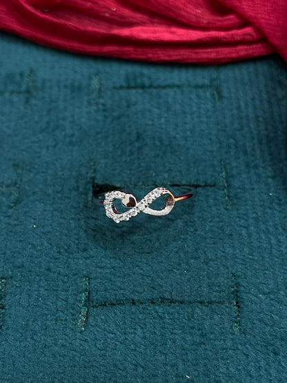 925 Silver Infinity Heart Ring