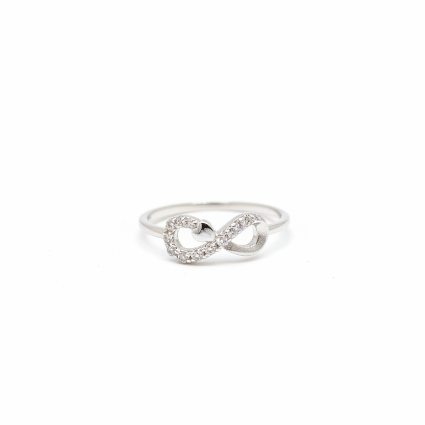 925 Silver Infinity Heart Ring