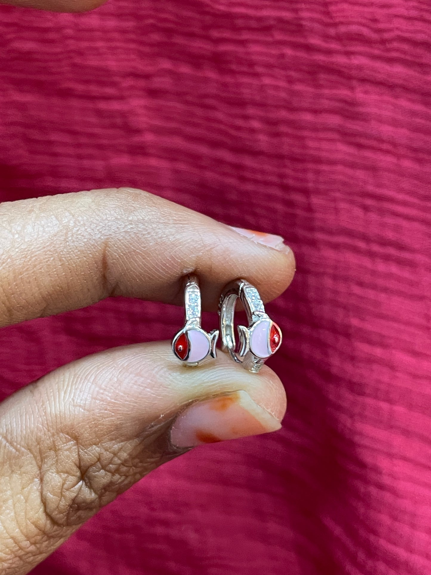 925 Silver Fish Hoops