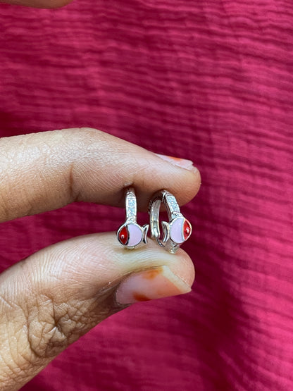 925 Silver Fish Hoops