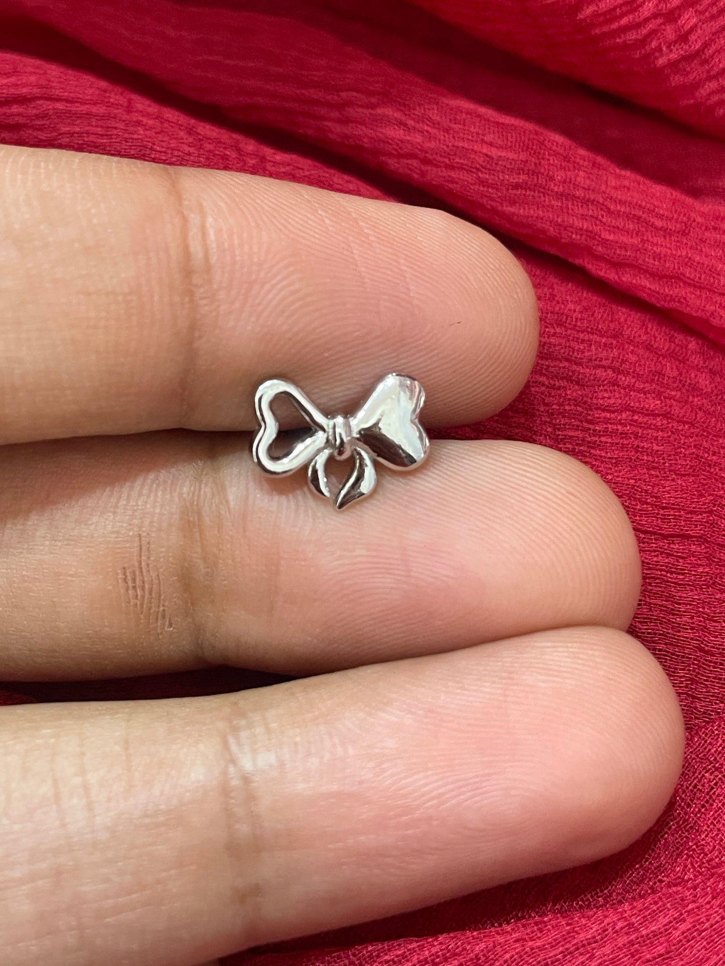 92.5 Silver Bow Earrings for Women | Stylish Cute Design | Elegant Trend Jewellery