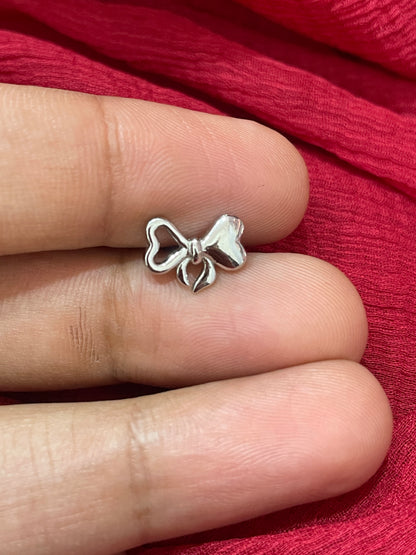 92.5 Silver Bow Earrings for Women | Stylish Cute Design | Elegant Trend Jewellery