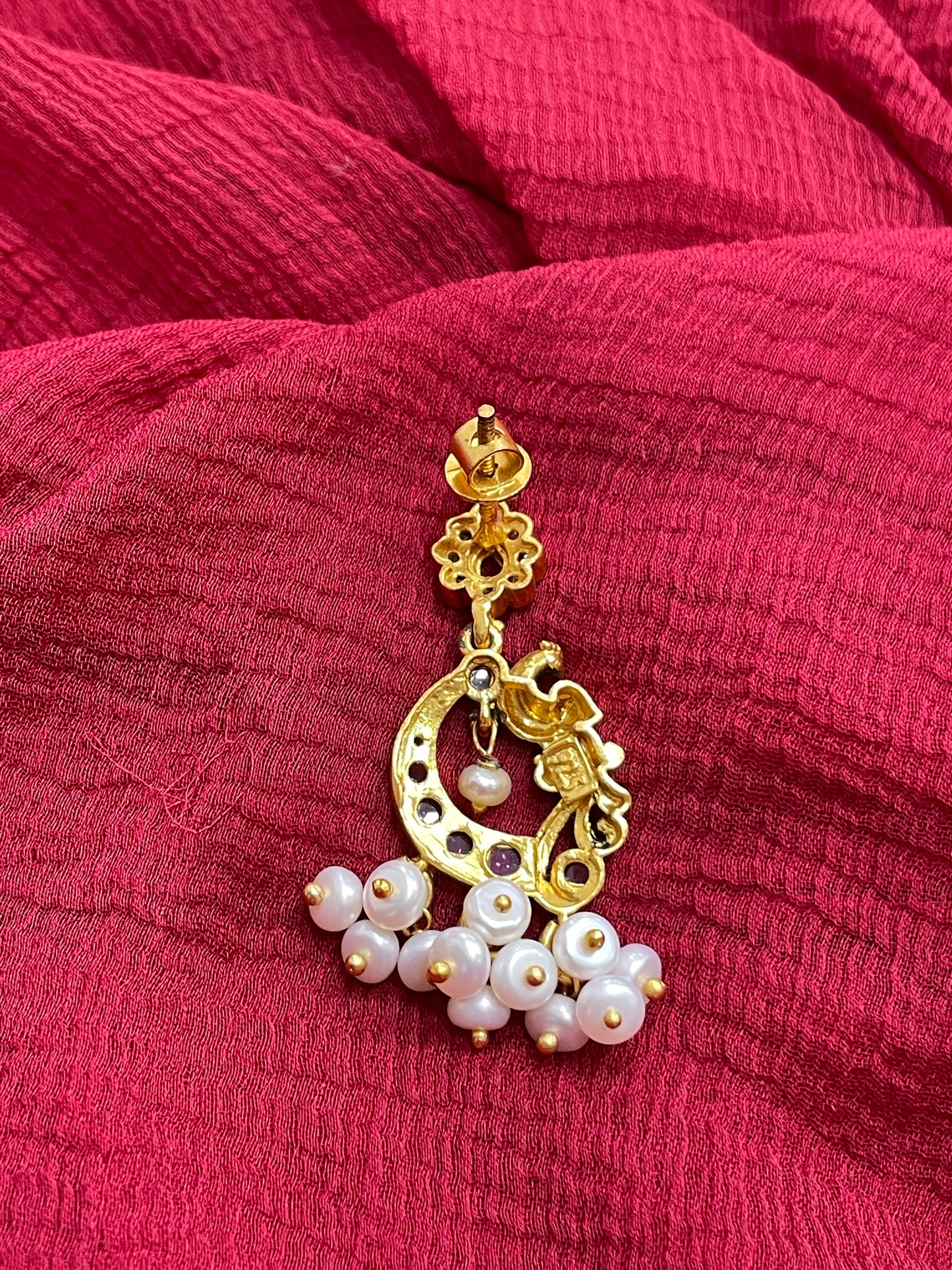 92.5 Silver Gold Plated Peacock Earrings for Women | Traditional Elegant Design | Festive Jewellery