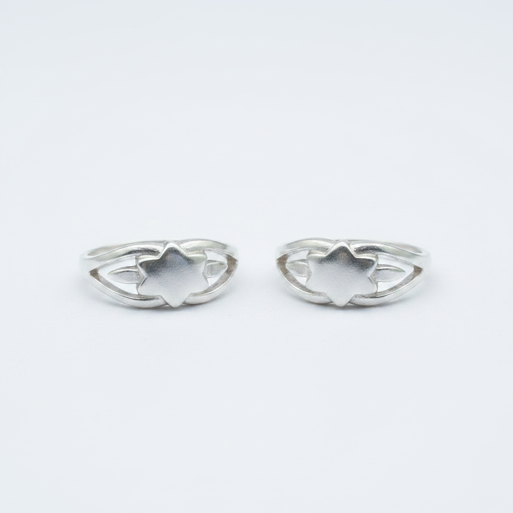 92.5 Silver Flower Toerings